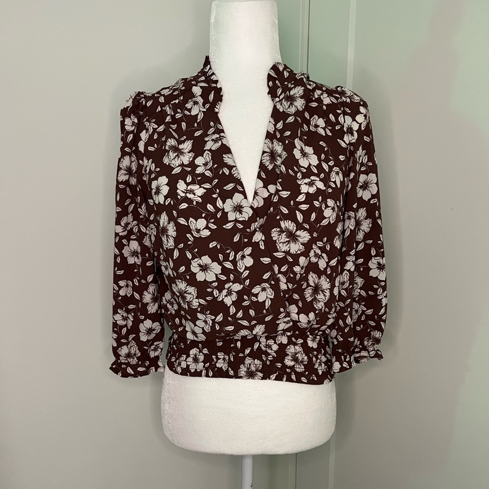 Floral 3/4 Sleeve Blouse